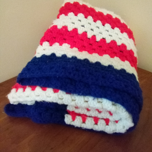 Vintage Crocheted Granny Afghan